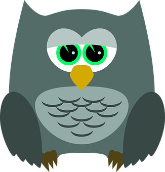 Cartoon_ Owl_ Vector_ Graphic PNG with transparent background
