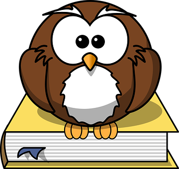 Cartoon Owlon Books PNG with transparent background