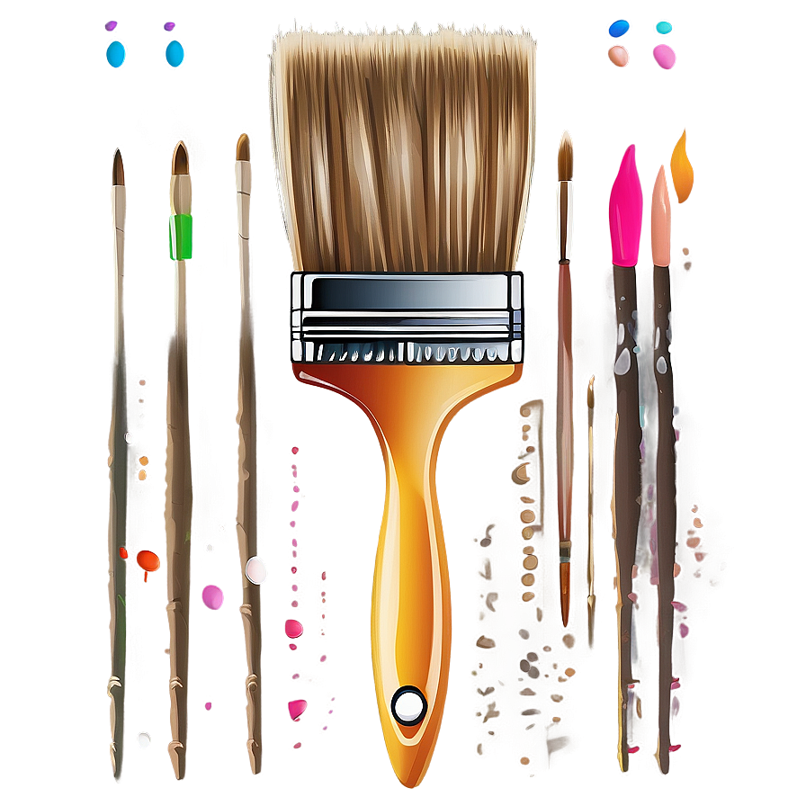 Cartoon Paint Brush PNG wqr PNG with transparent background
