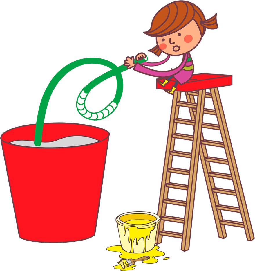 Cartoon Paint Mishap PNG with transparent background