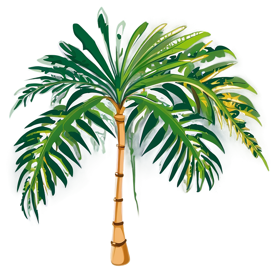 Cartoon Palm Leaves PNG 05252024 PNG with transparent background