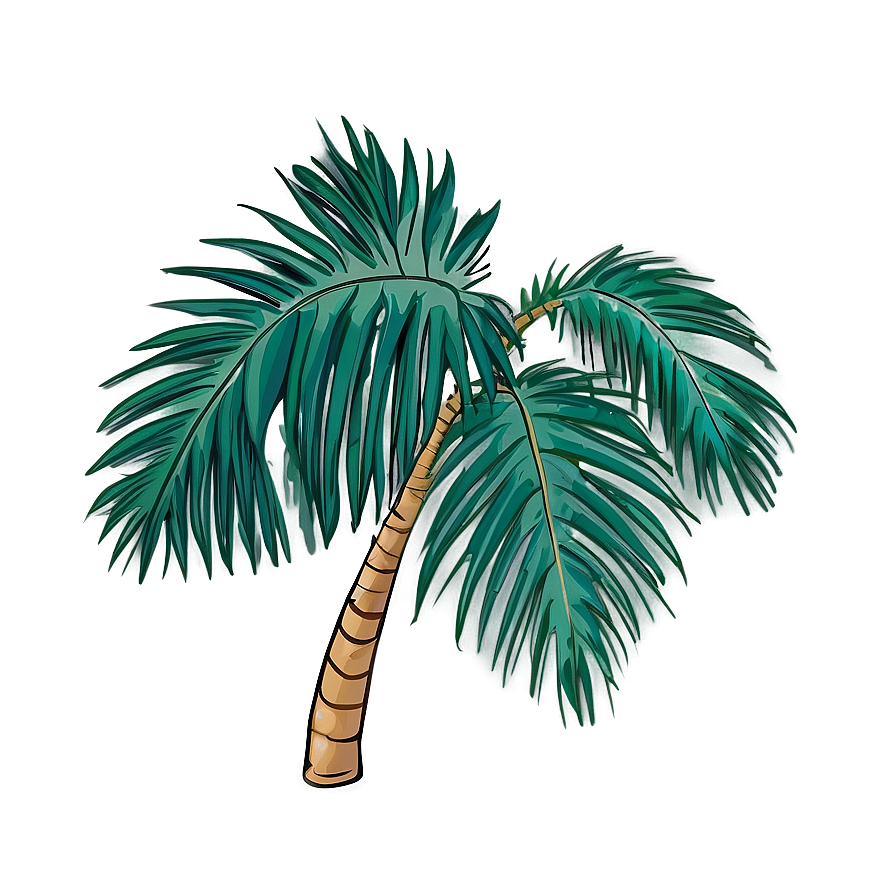 Cartoon Palm Leaves PNG evx PNG with transparent background