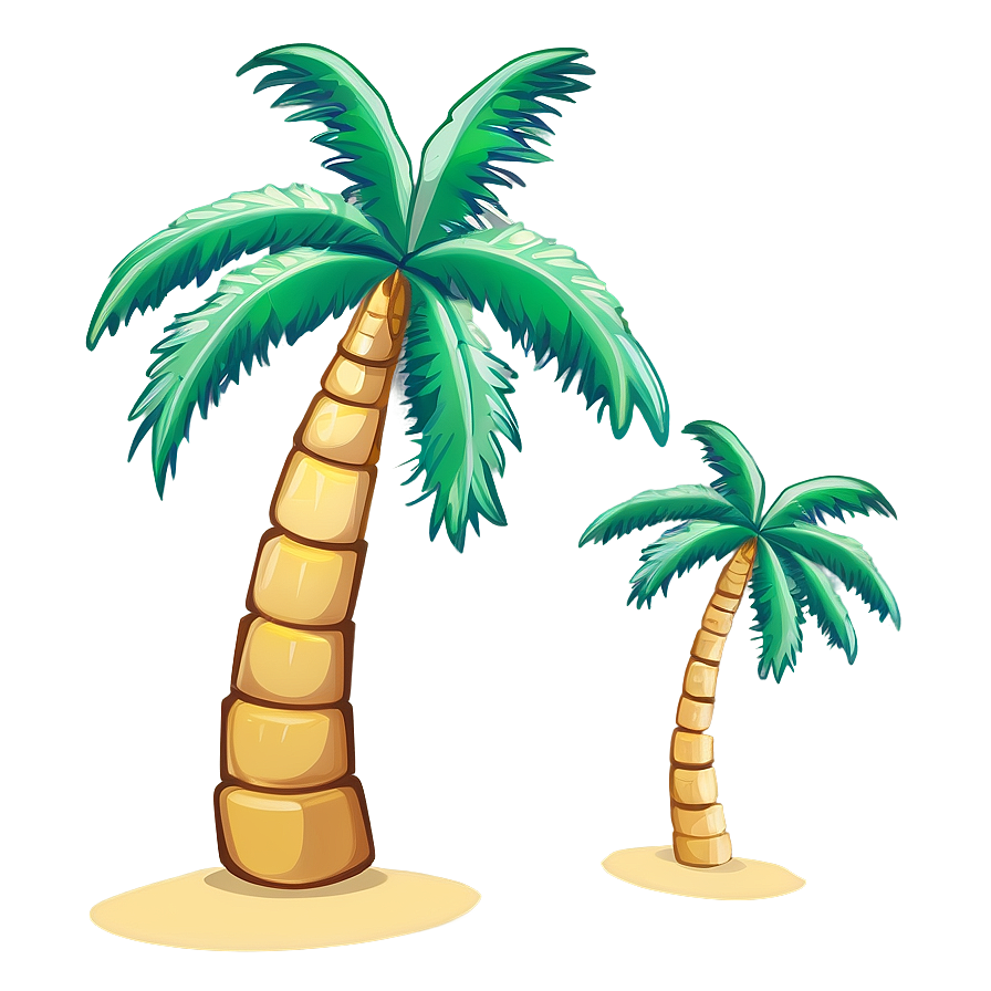 Cartoon Palm Tree Illustration PNG 06212024 PNG image with a transparent background, free high-resolution download