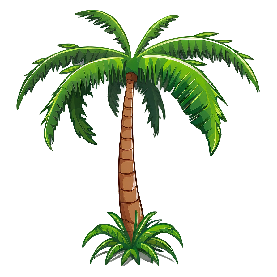 Cartoon Palm Tree Illustration PNG ulq PNG image with a transparent background, free high-resolution download