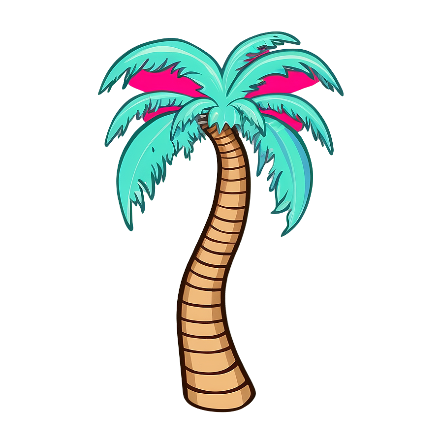 Cartoon Palm Tree Oasis Png Hcu