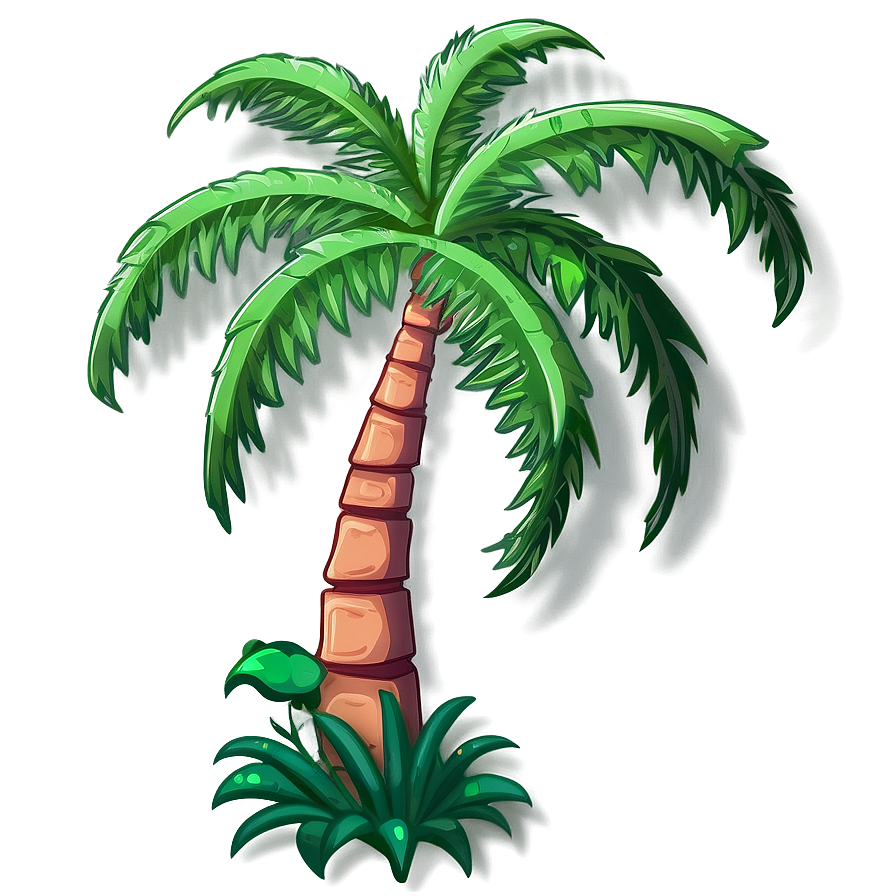 Cartoon Palm Tree With Flowers Png Ego74