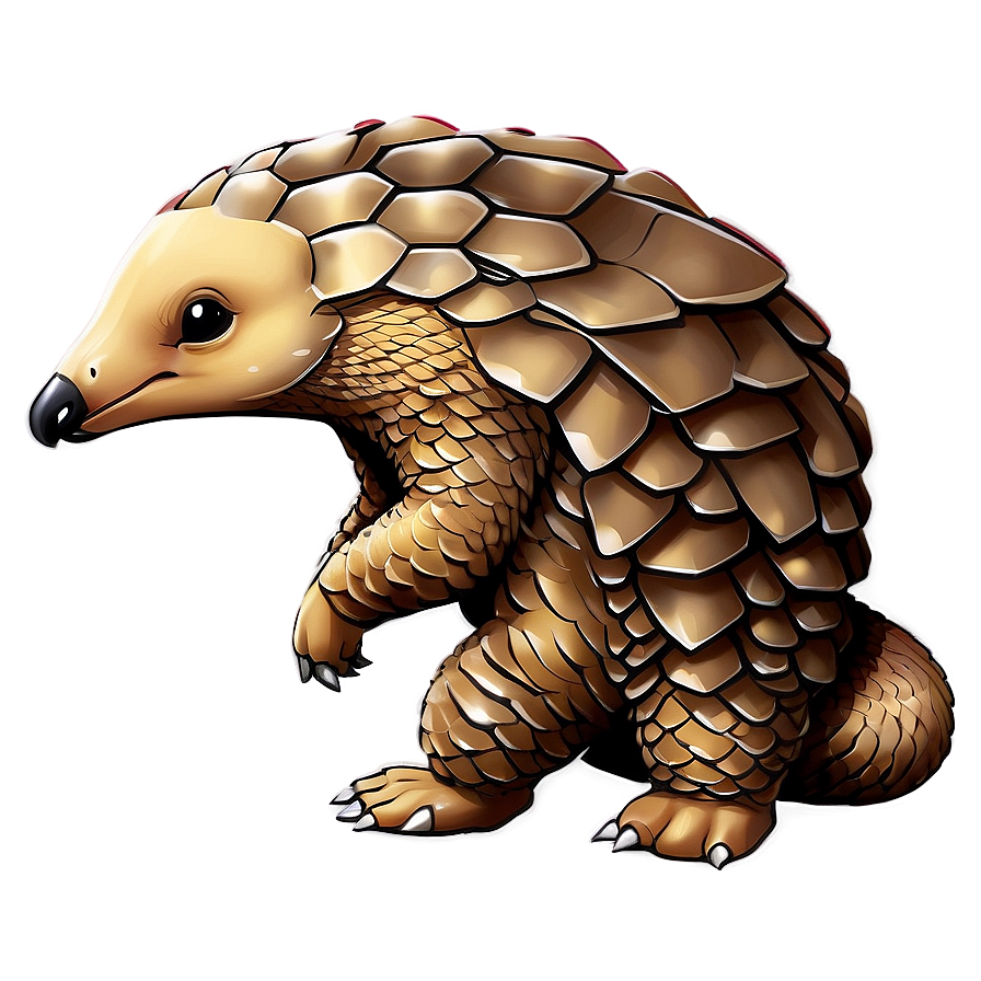 Cartoon Pangolin Character Png Tku78