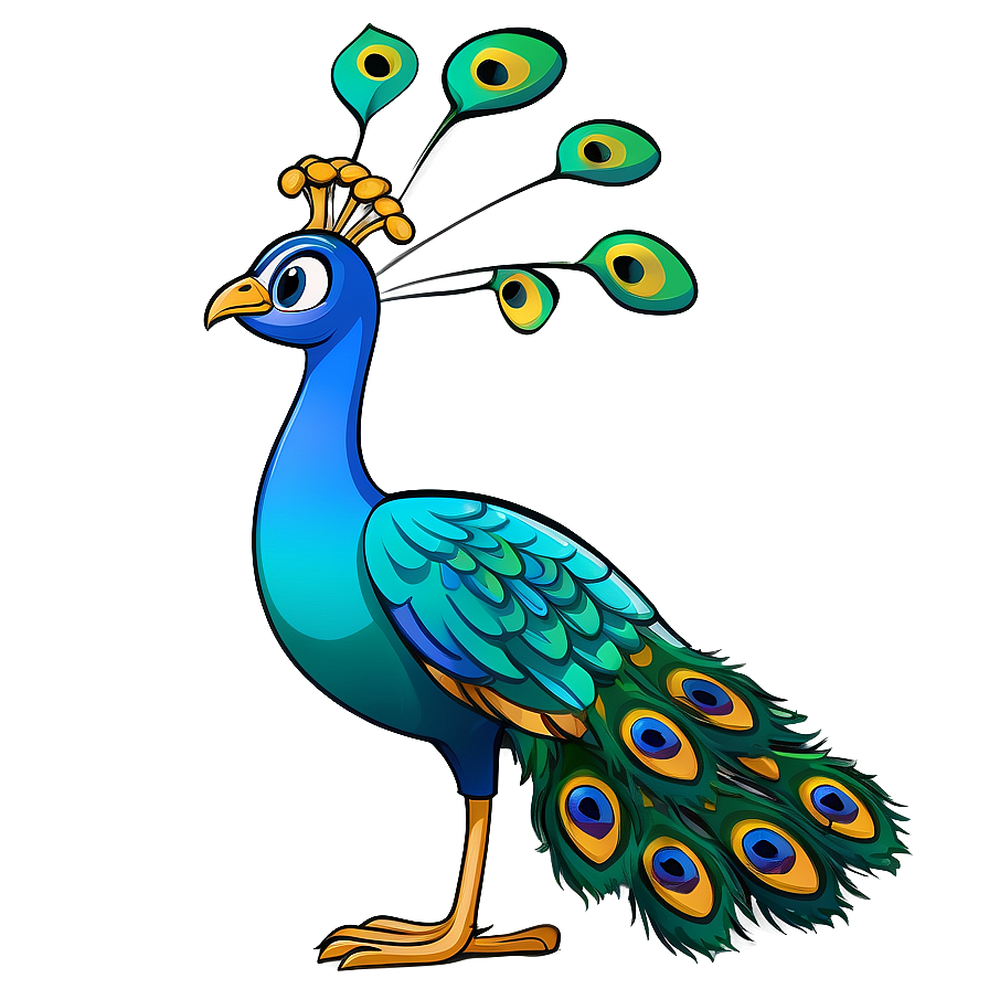 Cartoon Peacock Bird Png Kud