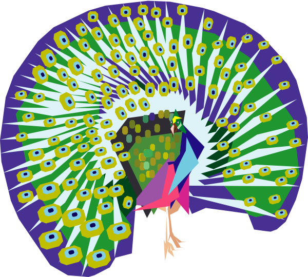 Cartoon Peacock Svg Clip Arts - Cartoon Peacock, HD Png Download PNG with transparent background