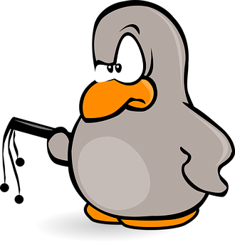 Cartoon Penguin Character PNG with transparent background