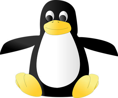 Cartoon Penguin Graphic PNG with transparent background