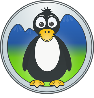 Cartoon Penguin Icon PNG with transparent background