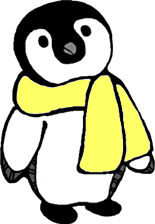 Cartoon_ Penguin_with_ Yellow_ Scarf.png