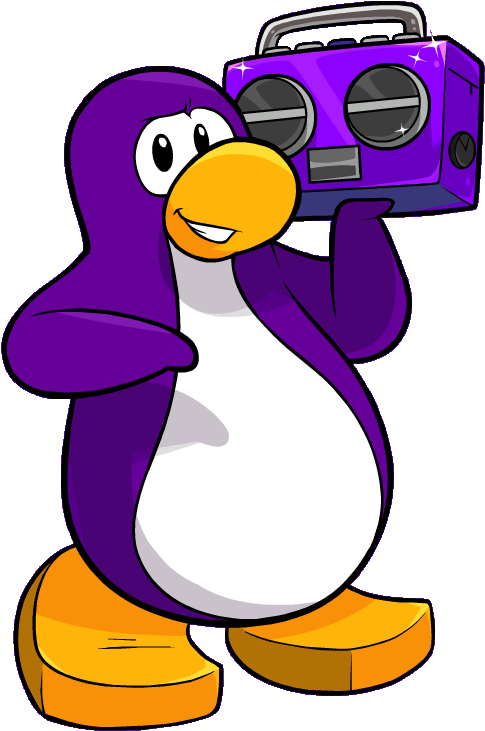 Cartoon Penguinwith Boombox