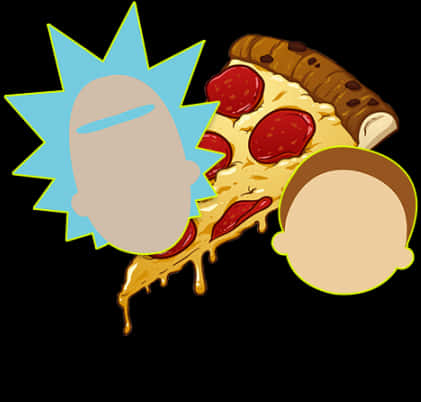 Cartoon Pepperoni Pizza Bite