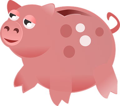 Cartoon Pig Illustration PNG with transparent background