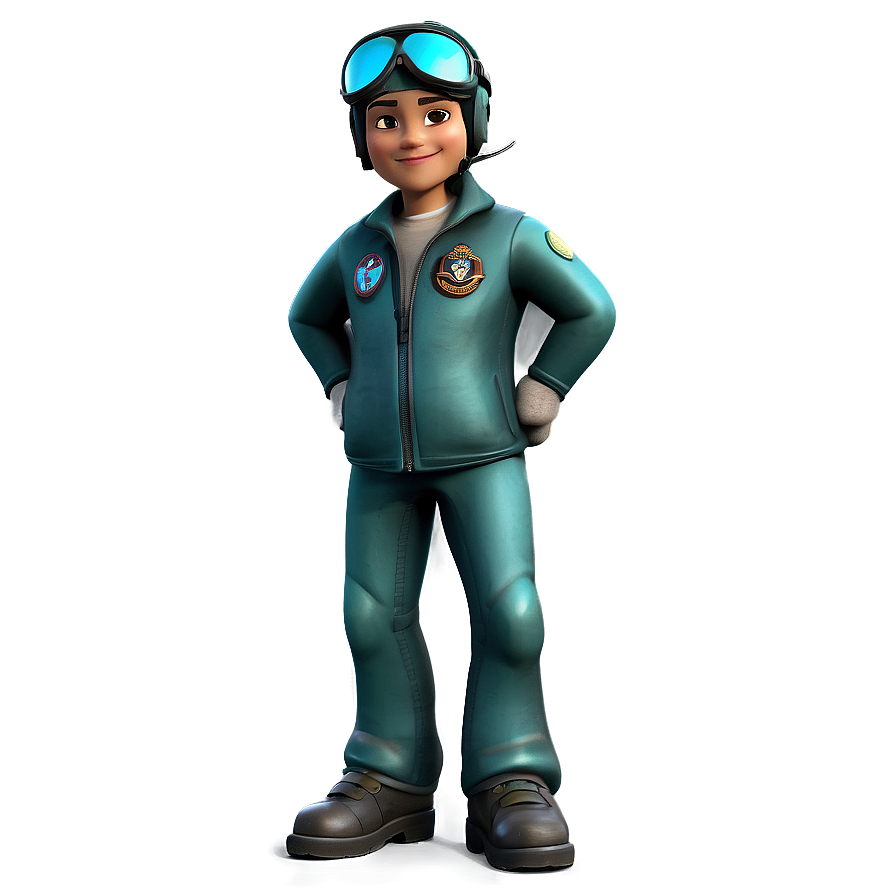Cartoon Pilot Character PNG 06252024 PNG with transparent background