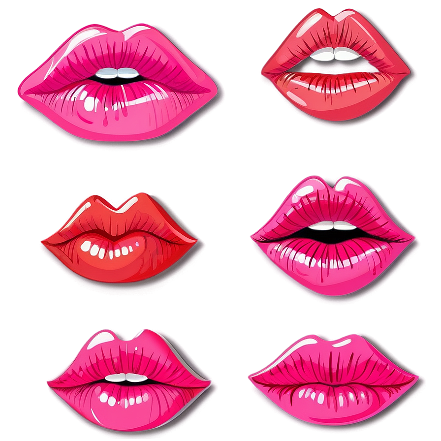 Cartoon Pink Lips Png Wcb98