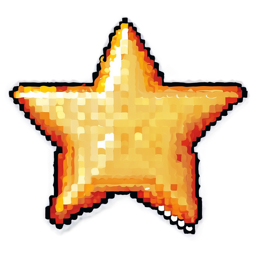 Cartoon Pixel Star Png 18