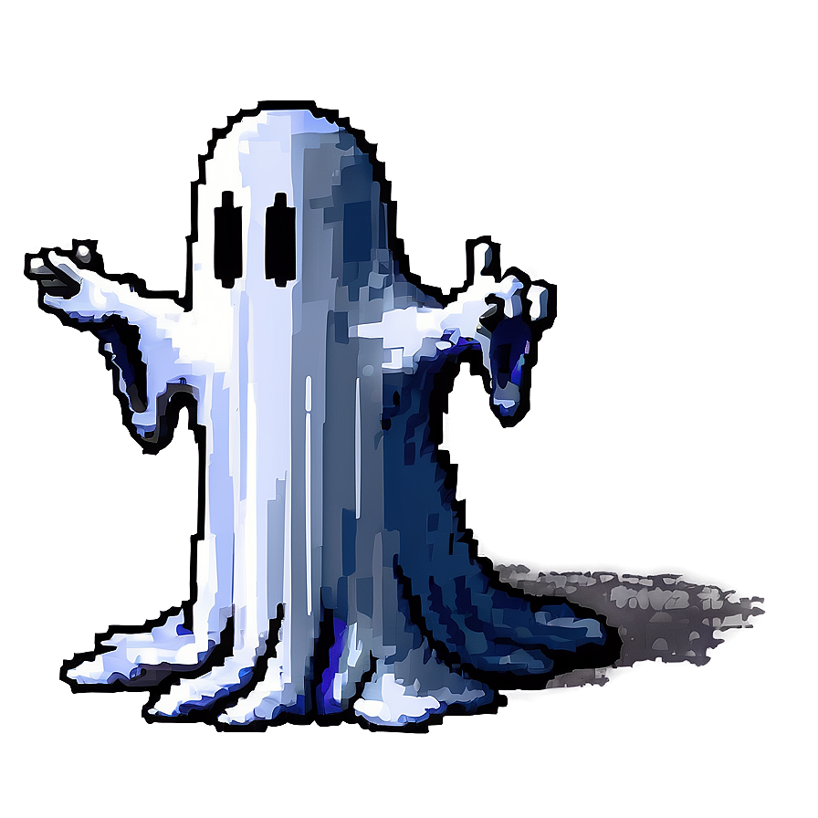 Cartoon Pixelated Ghost Png 11