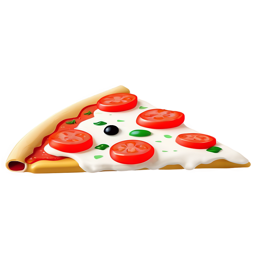 Cartoon Pizza With Tomato Png Xje2