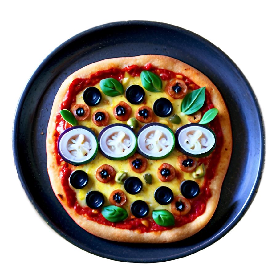 Cartoon Pizza With Toppings Png 06272024