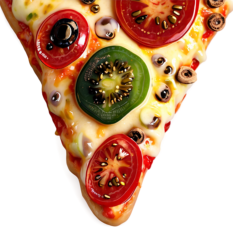 Cartoon Pizza With Toppings Png Xyv86