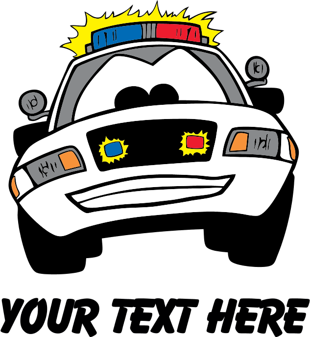 Cartoon Police Car Illustration