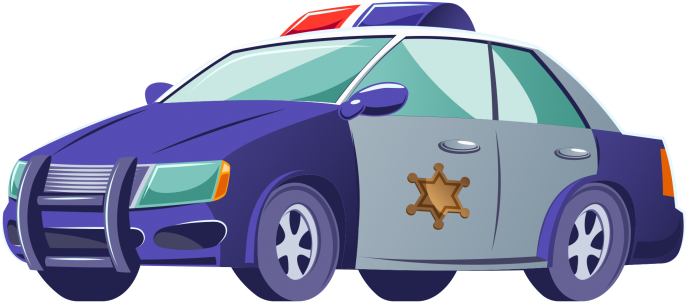 Cartoon Police Car Illustration