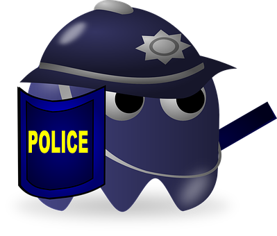 Cartoon Police Character PNG with transparent background