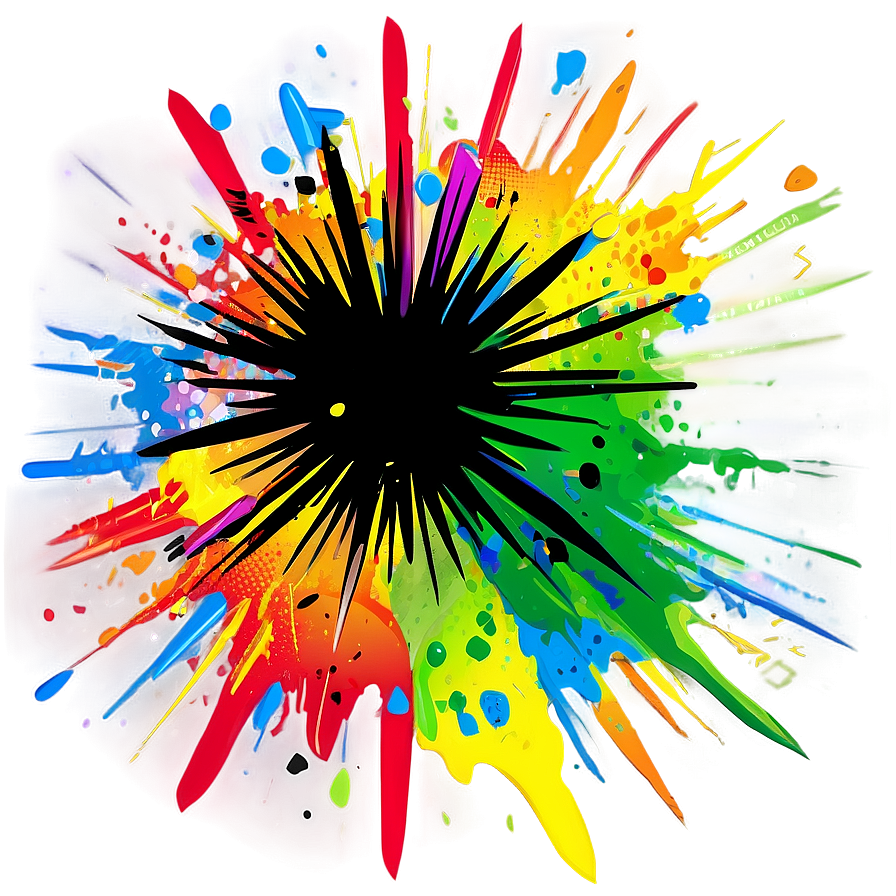 Cartoon Pop Explosion Effect PNG qym72 PNG with transparent background