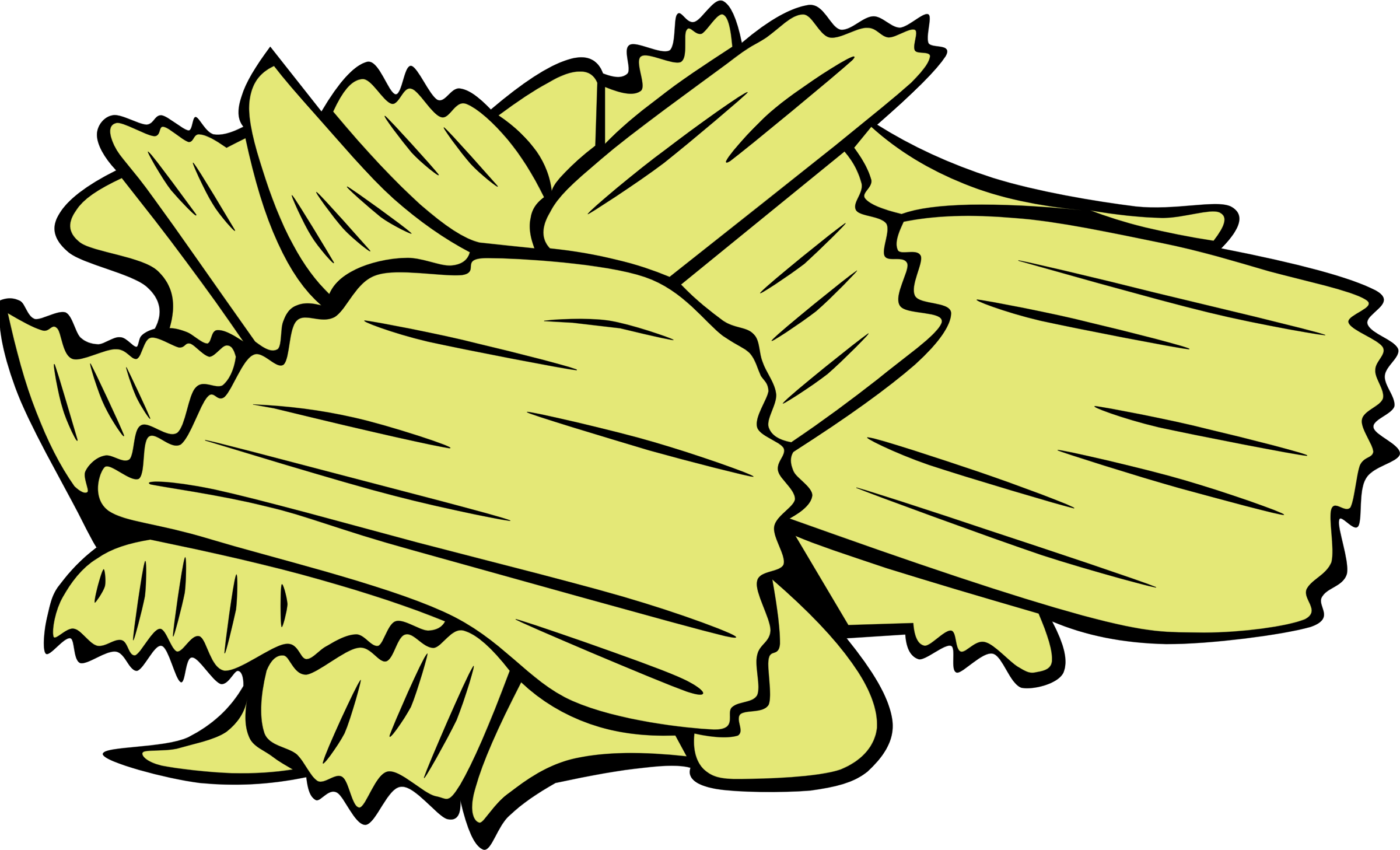Cartoon Potato Chips Vector PNG with transparent background