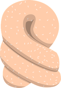 Cartoon Pretzel Illustration PNG with transparent background