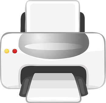 Cartoon Printer Icon PNG with transparent background