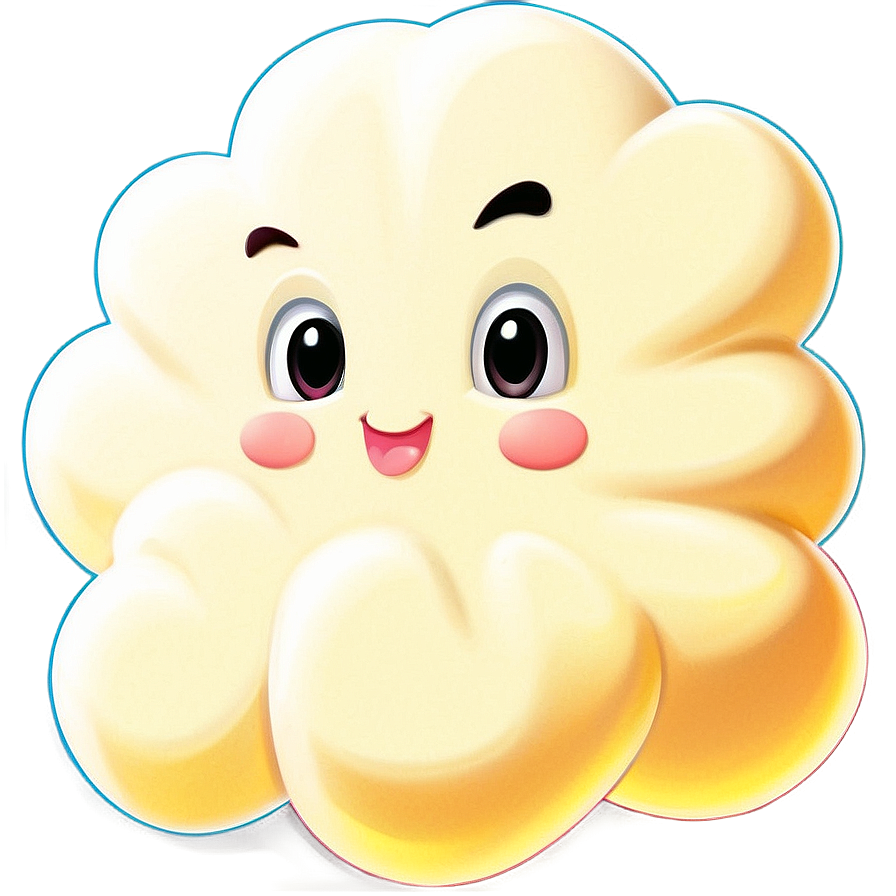 Cartoon Puffy Cloud Png Veq