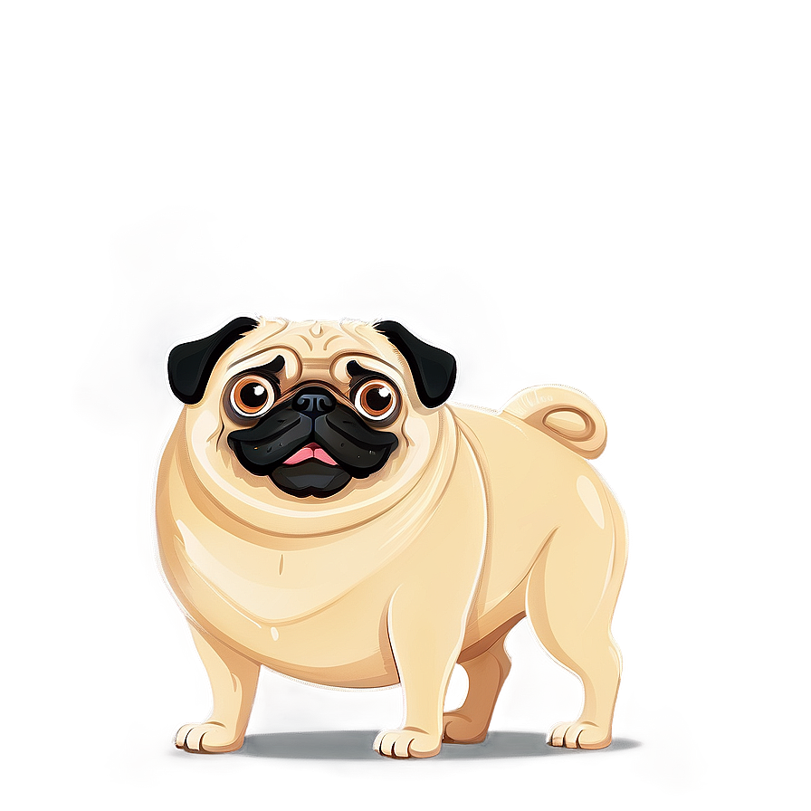 Cartoon Pug Character Png 05232024