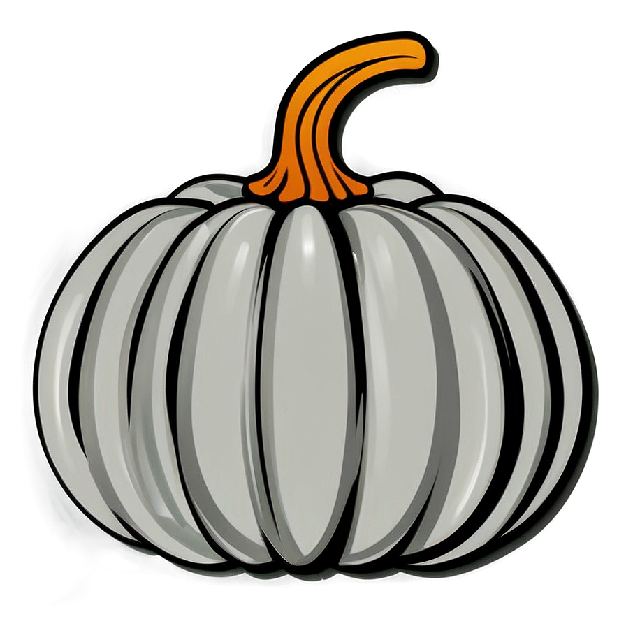 Cartoon Pumpkin Outline Illustration Png 06202024