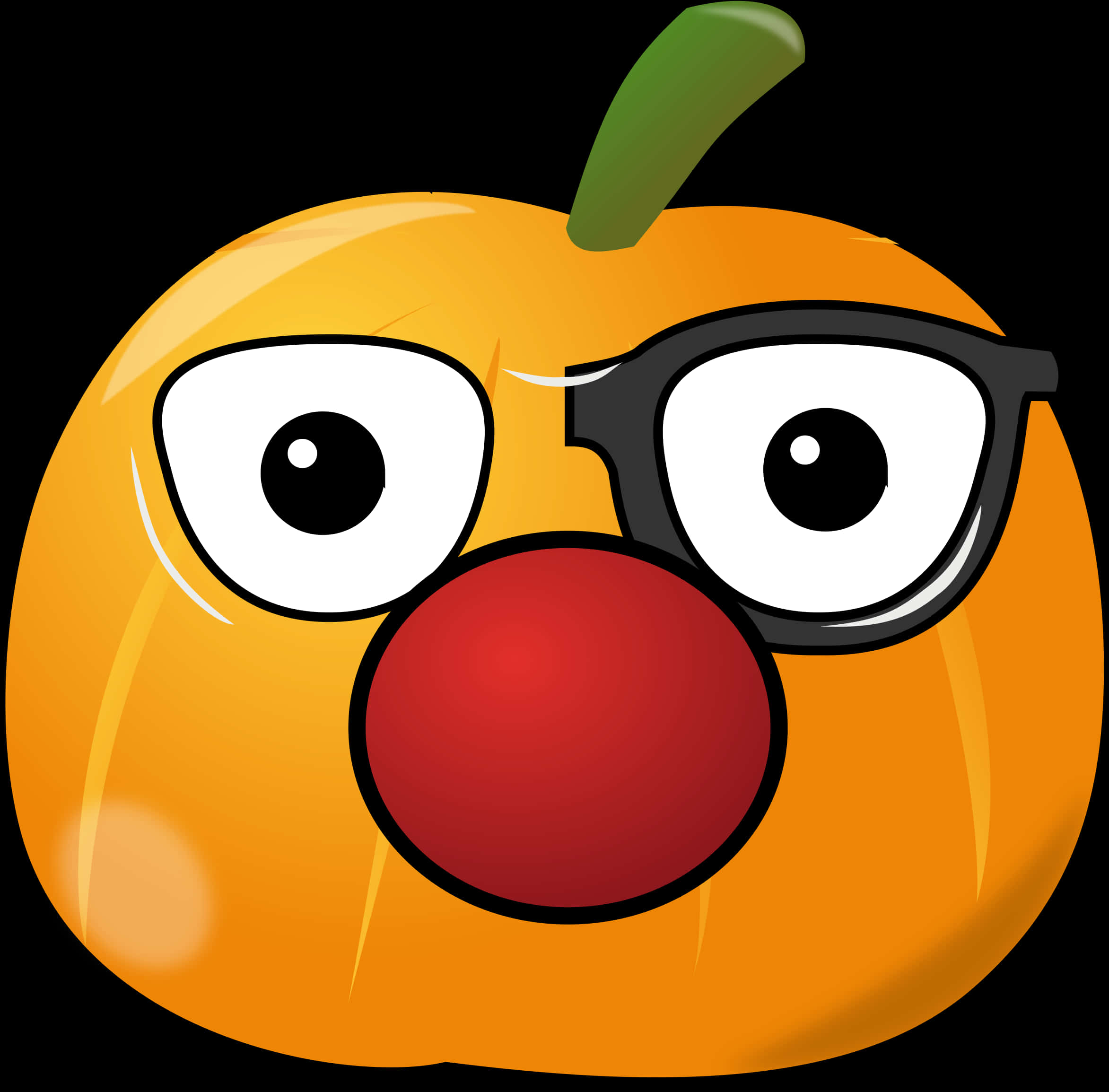 Clowny Pumpkin - Cute Cartoon Pumpkin Halloween Face, HD Png Download PNG image with a transparent background, free high-resolution download