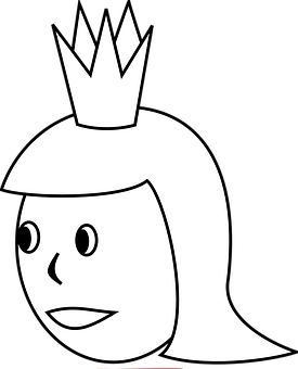 Cartoon Queen Graphic PNG with transparent background