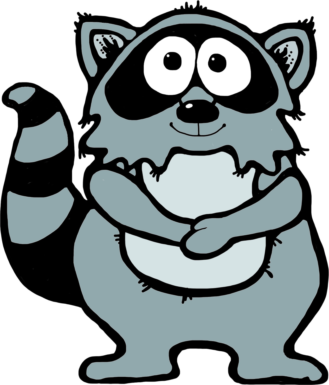 Raccoon Clip Art Submited Images - Cartoon Raccoon Free Clipart, HD Png Download PNG with transparent background