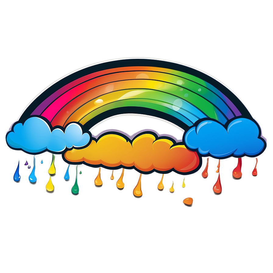 Cartoon Rainbow Graphics PNG rpb39 PNG with transparent background