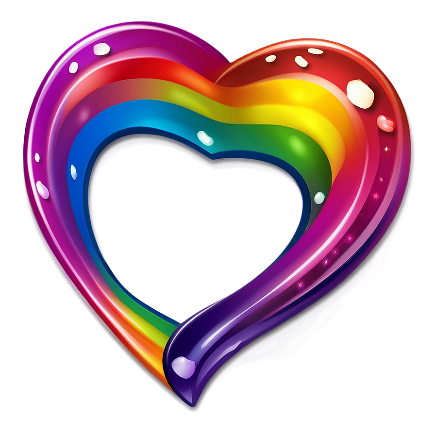 Cartoon Rainbow Heart PNG tkc PNG with transparent background
