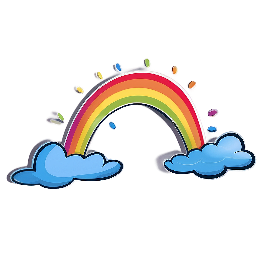 Cartoon Rainbow Illustration Png Kny