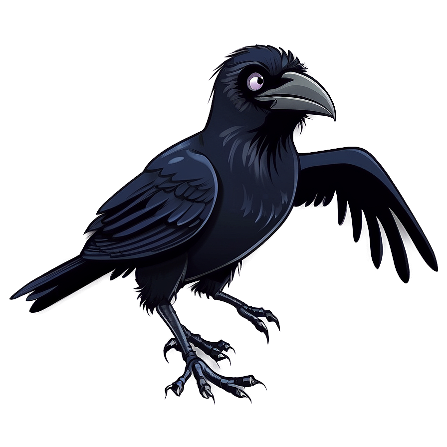 Cartoon Raven Character Png Mgs