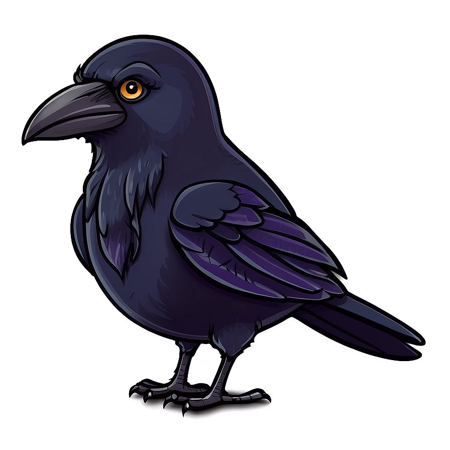 Cartoon Raven Character Png Wfh