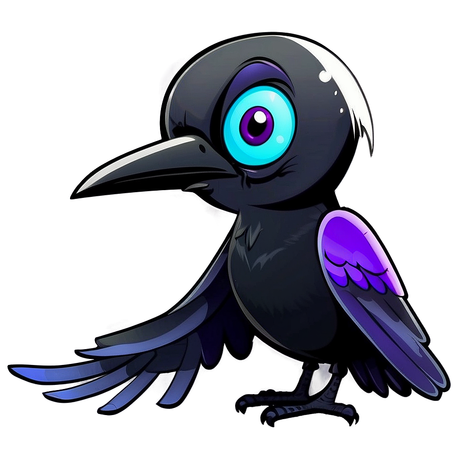 Cartoon Raven PNG 05062024 PNG with transparent background