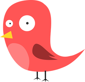 Cartoon Red Bird Graphic