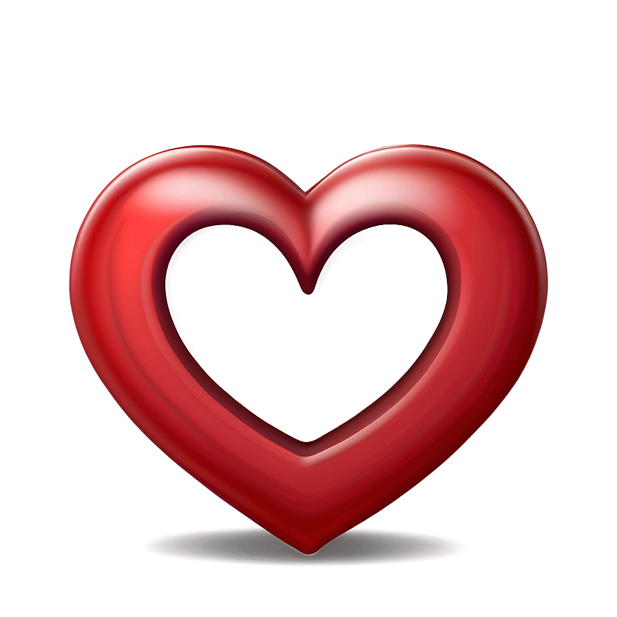 Cartoon Red Heart Emoji Png Lus53