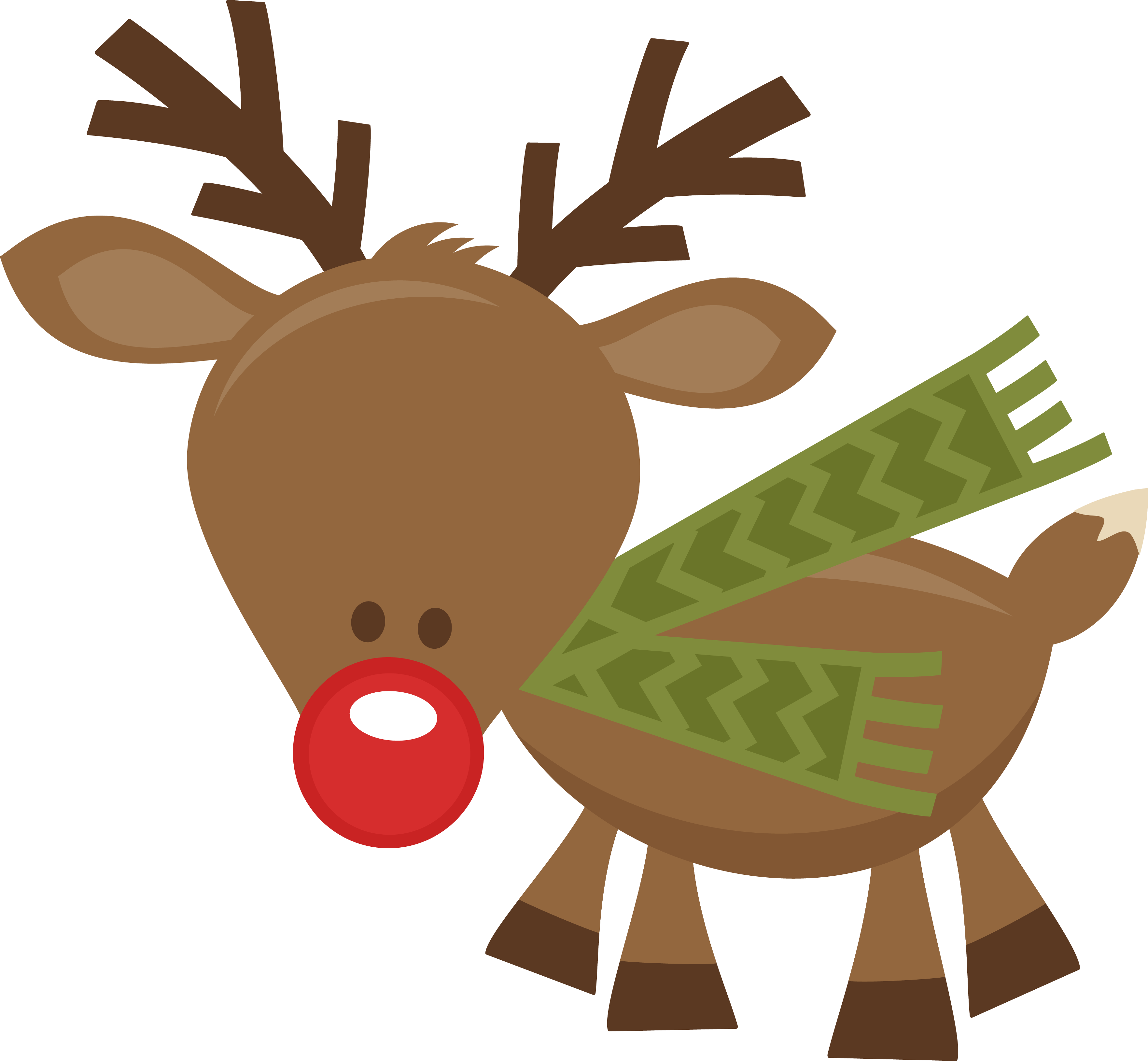 Cartoon Red Nosed Reindeer Graphic