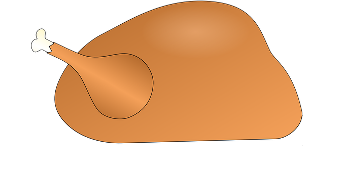 Cartoon Roast Turkey Illustration